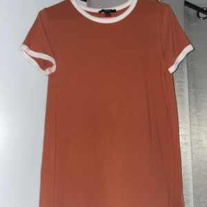 Burnt orange t shirt dress